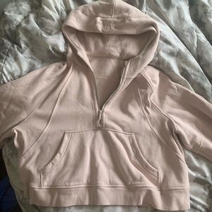 XL-XXL LULULEMON 1/2 ZIP SCUBA HOODIE LIGHT PINK